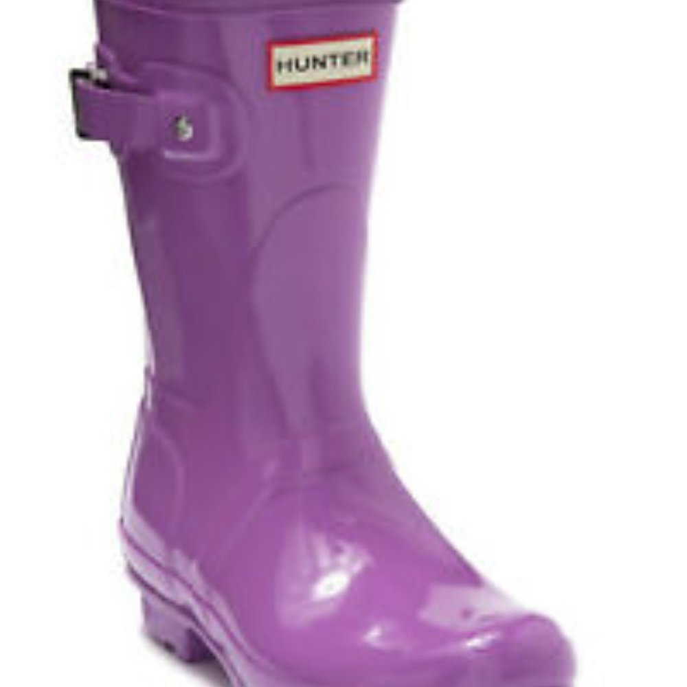 Hunter Original Short Gloss Rain Boots in Thistle